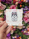 Floral Husky Pink Bookmark|2539