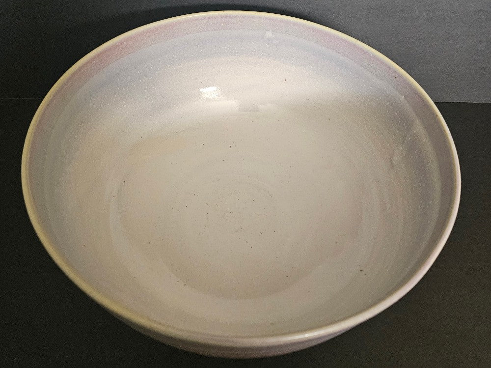 Large white, lilac and sandstone bowl|2848