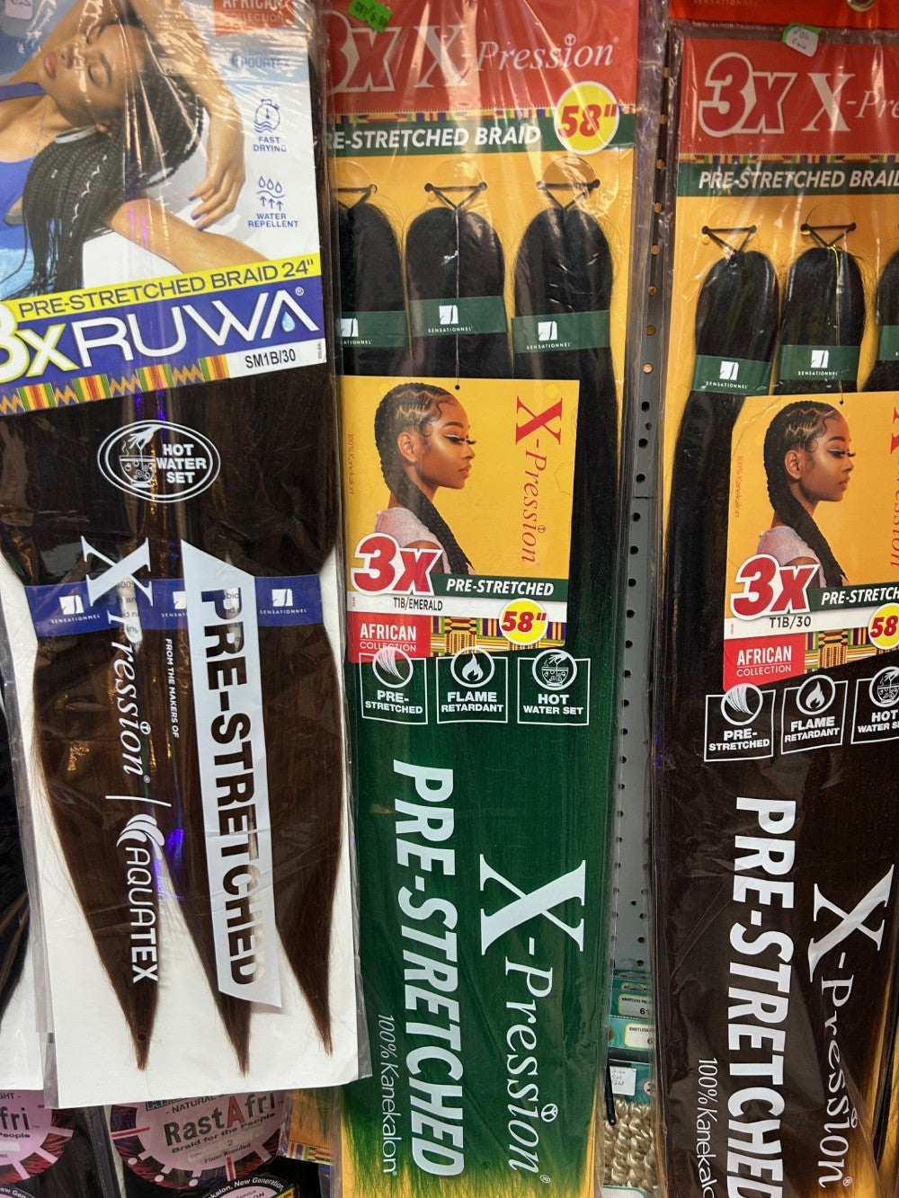 X-PRESSION PRE-STRETCHED 3X 58" tb/eMERALD|2550