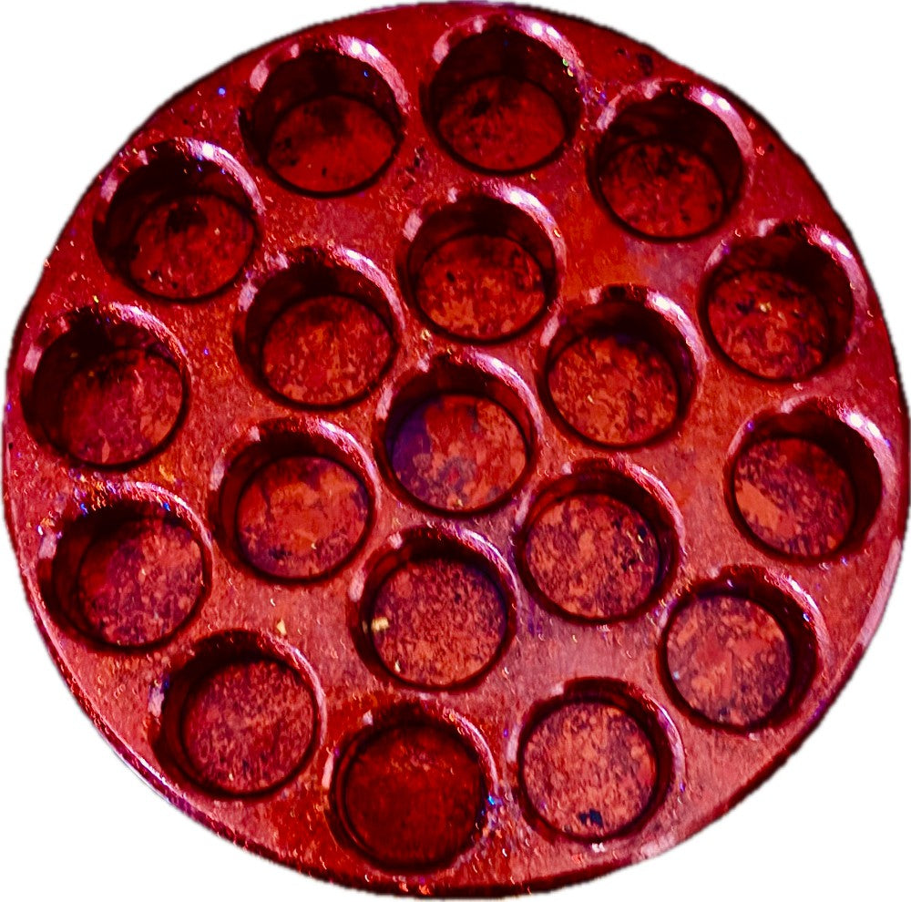 Resin Cosmetic Holder Red Glitter|3038
