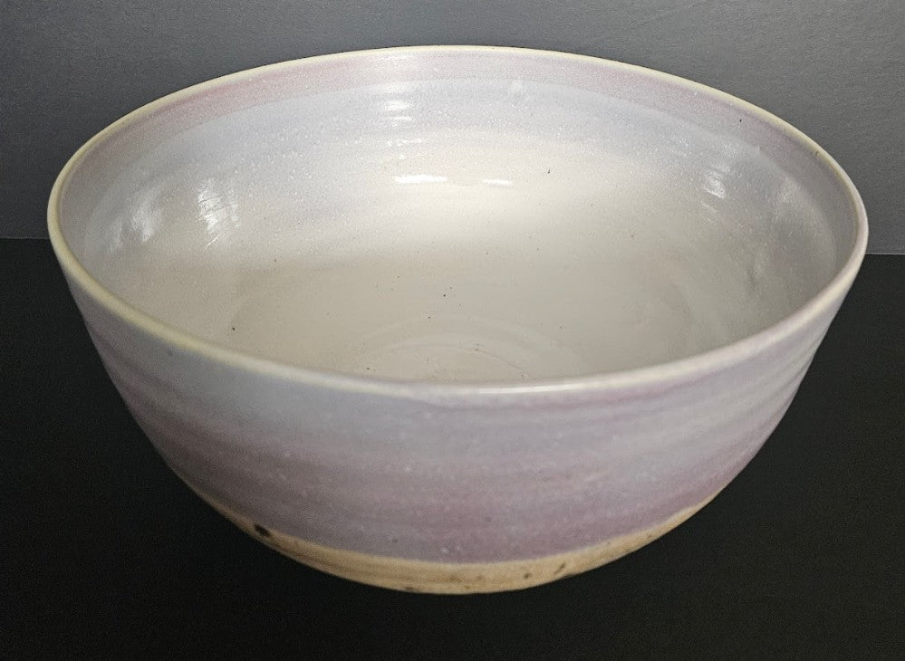 Large white, lilac and sandstone bowl|2849