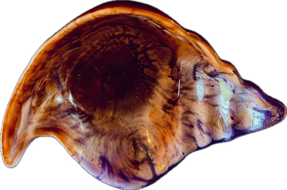 Resin Shell Bowl, Multicolor Marble|3122