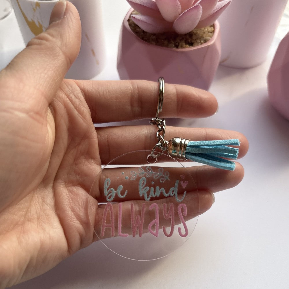 Be Kind Always Keychain Light Blue|2622
