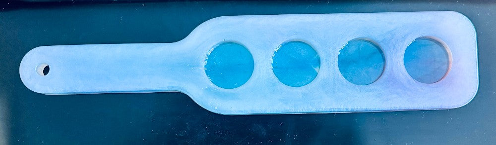 Resin Shot Glass Holder, Blue and Pink Iridescent|3084