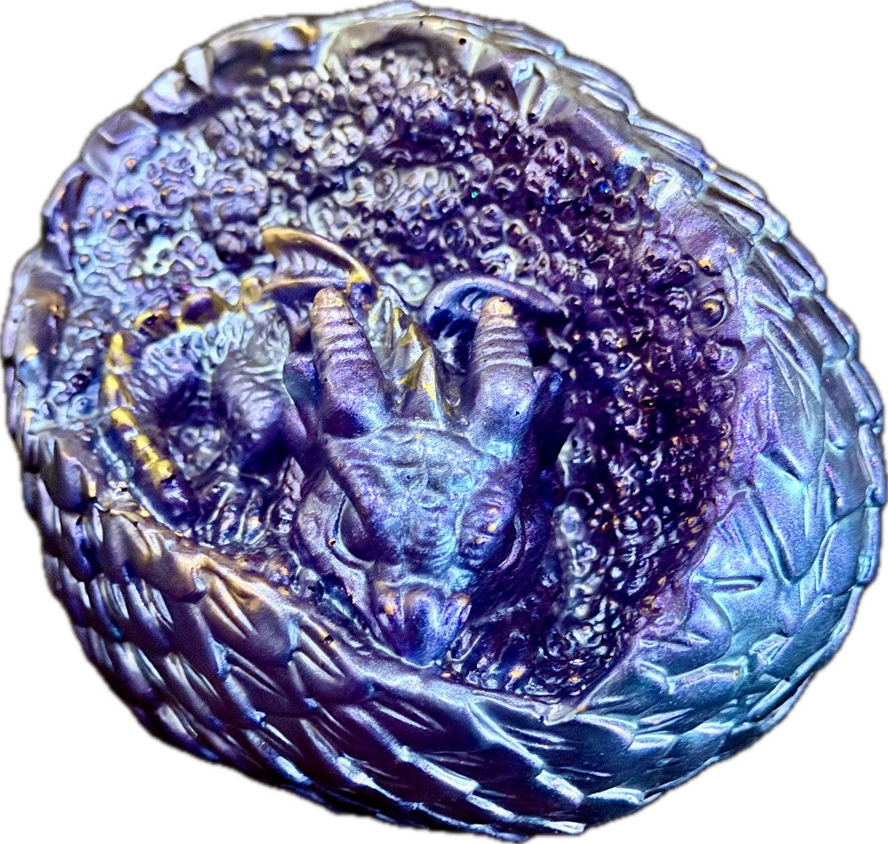 Resin Dragon Egg, Blue Chameleon|3095