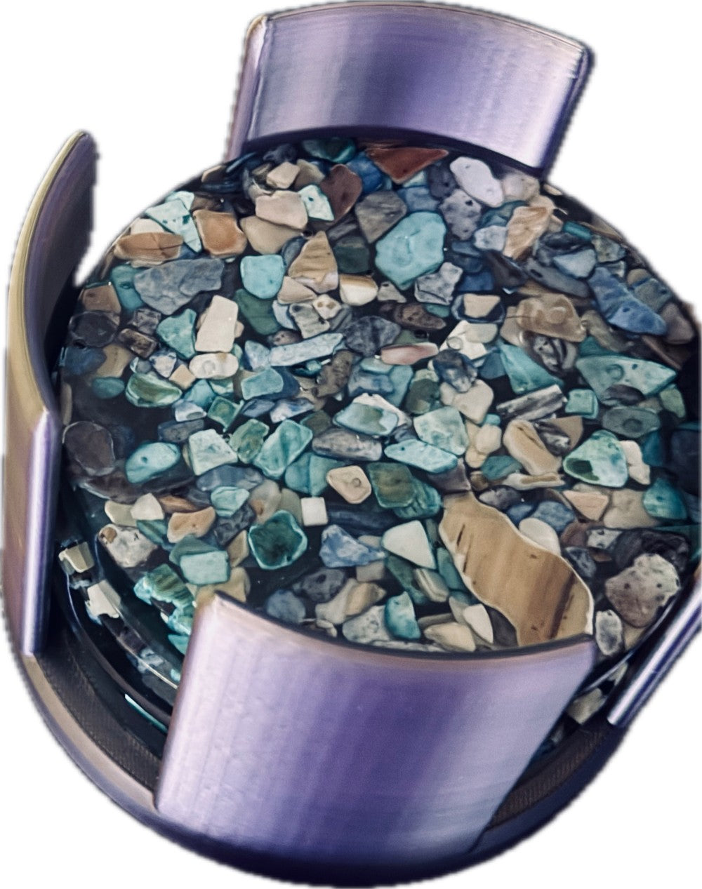 Custom Stone Resin Coaster Set of 4|3007