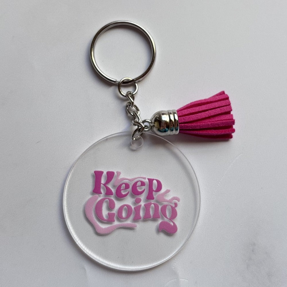Keep Going Keychain Pink|2597