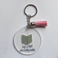 Just a Girl Who Loves Books Keychain Light Pink|2610