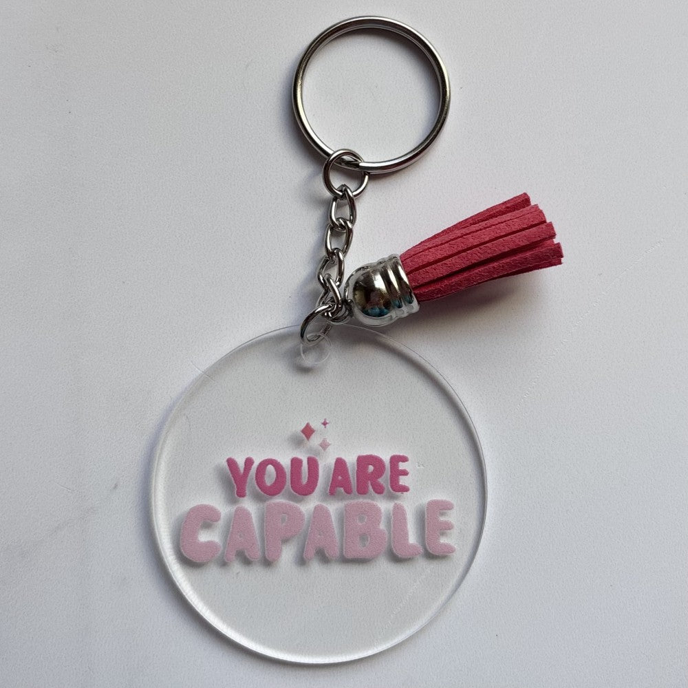 You Are Capable Keychain Coral|2608