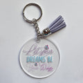 Let Your Dreams Be Your Wings Keychain Light Purple|2616