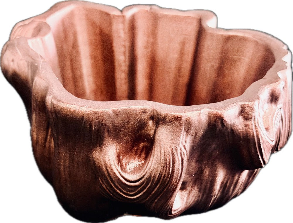 Resin Log Planter, Pink Bronze Chameleon|3087