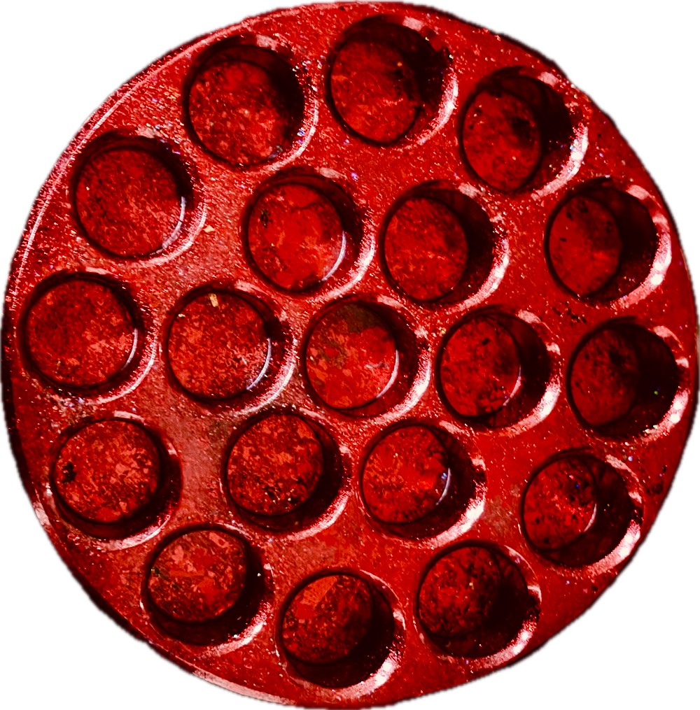 Resin Cosmetic Holder Red Glitter|3039