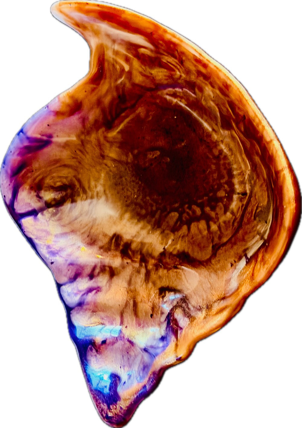 Resin Shell Bowl, Multicolor Marble|3123