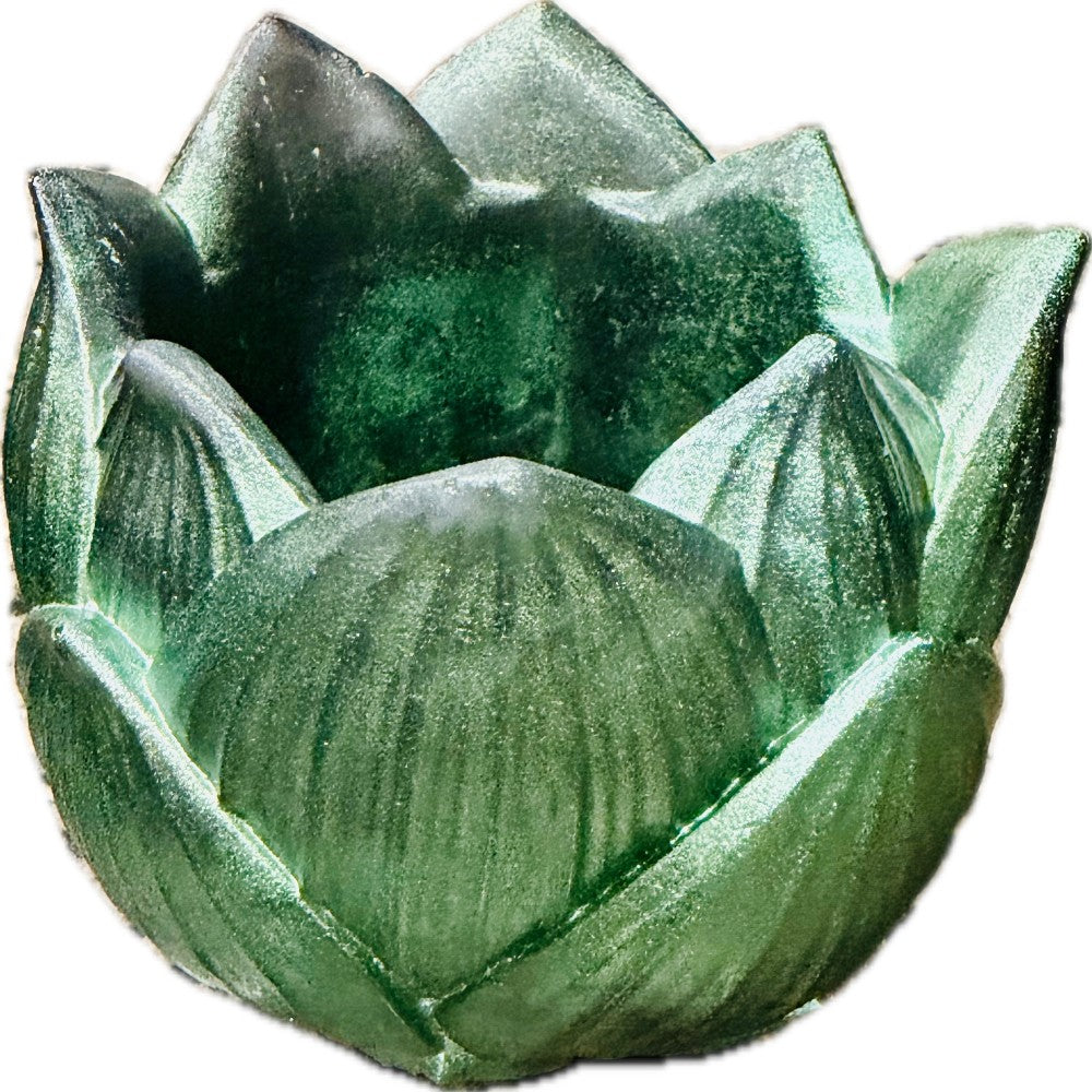 Resin Artichoke Succulent Planter Green chrome|3056