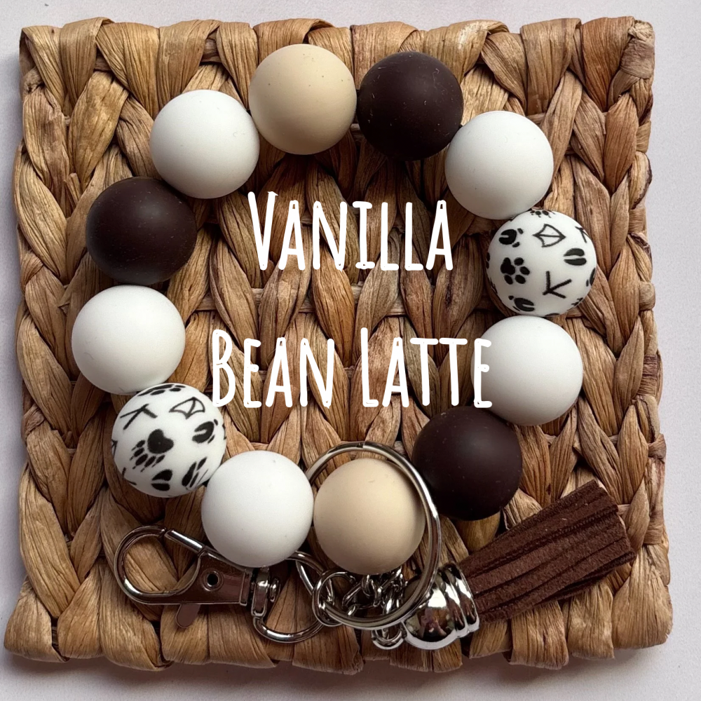Vanilla Bean Latte Wristlet Keychain|2525