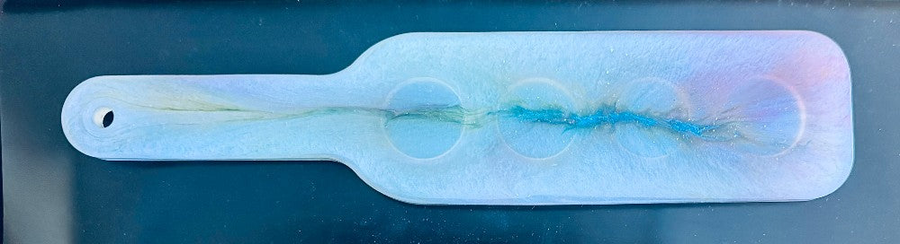 Resin Shot Glass Holder, Blue and Pink Iridescent|3086