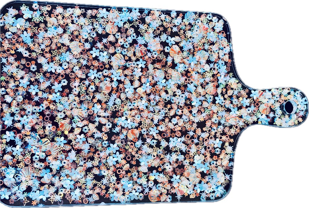 Blue Sparkle Charcuterie Board with Stand|2971