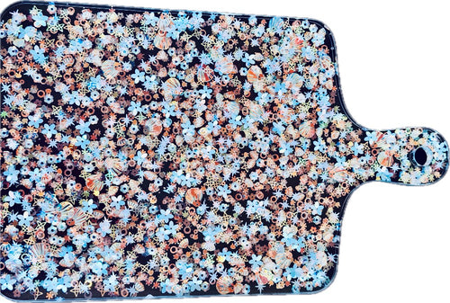 Blue Sparkle Charcuterie Board with Stand|2971
