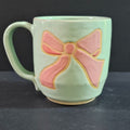 Aqua Mug with Large Pink Bow|2860