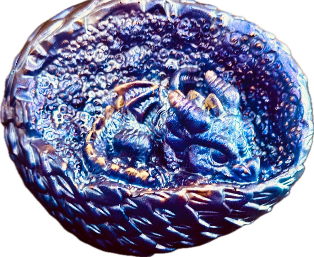 Resin Dragon Egg, Blue Chameleon|3096