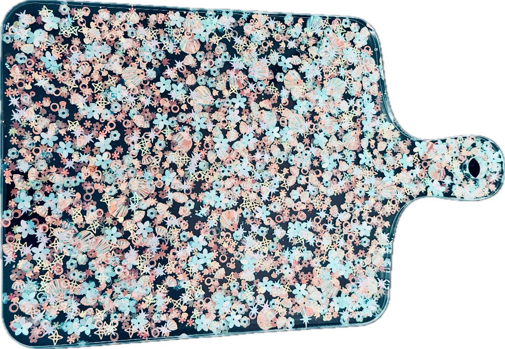 Blue Sparkle Charcuterie Board with Stand|2973
