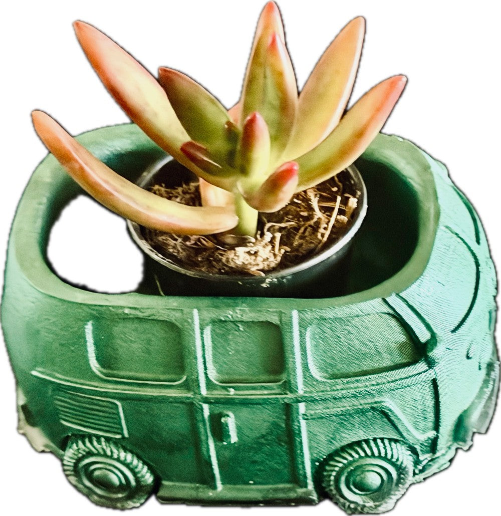 Resin VW Van Succulent Planter Green|3045