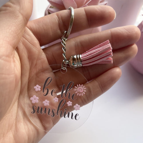 Be the Sunshine Keychain Light Pink|2615