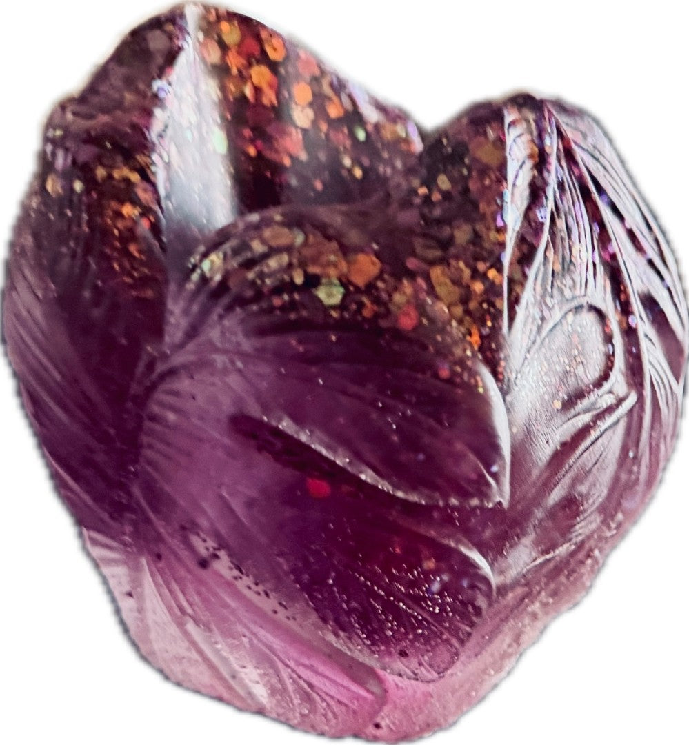 Resin Monstera Planter Pink Glitter|3062