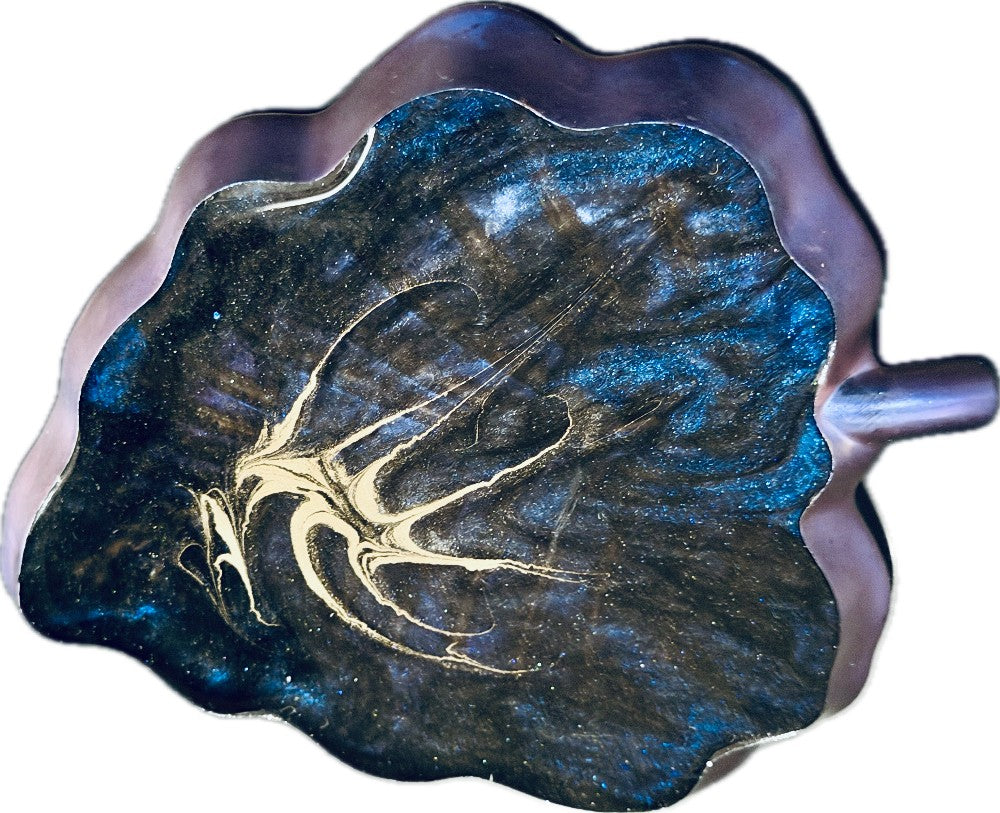 Resin Palm Leaf Tray Purple|3066