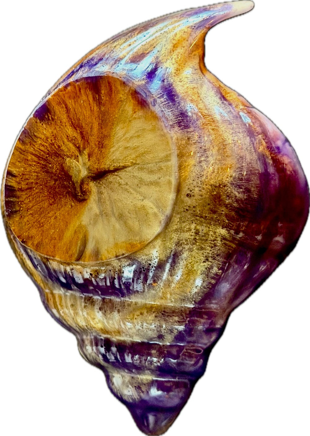 Resin Shell Bowl, Multicolor Marble|3124
