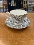 English Castle Bone China Teacup w/ Saucer|3863