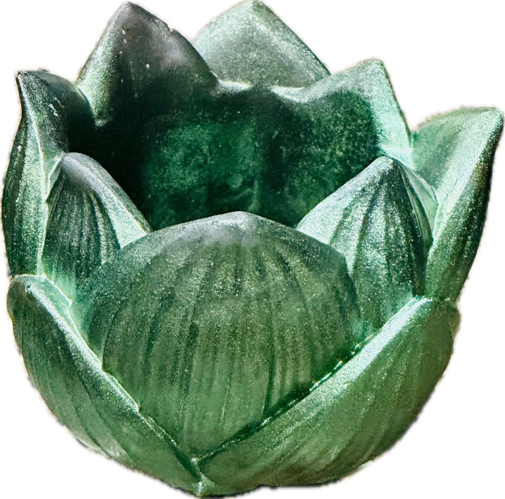 Resin Artichoke Succulent Planter Green chrome|3057