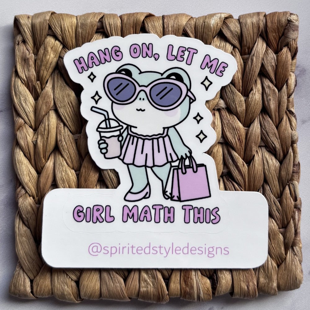 Hang On Let Me Girl Math This Sticker|2589