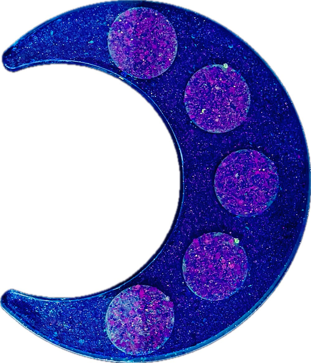 Resin Moon Shot Glass Holder with Stand|3023