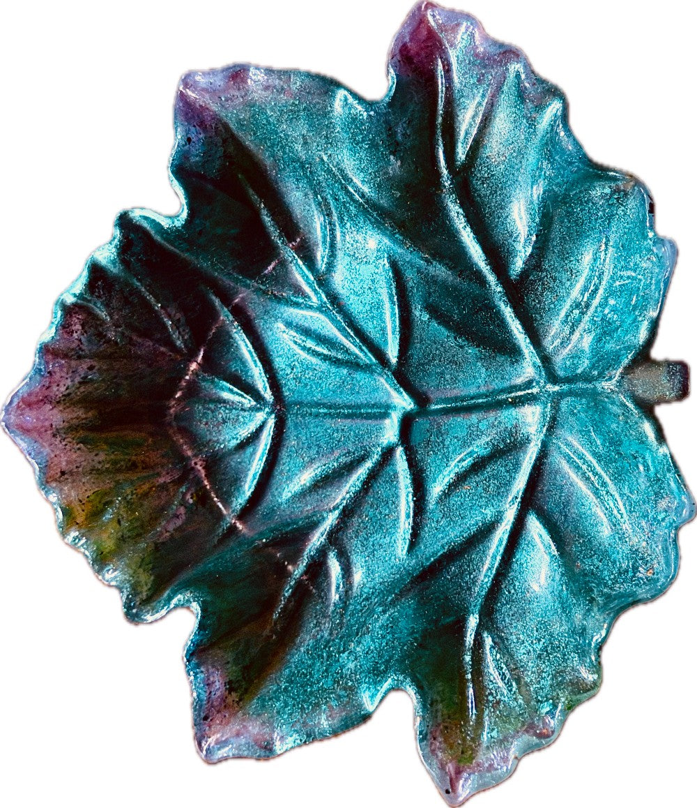 Resin Maple Leaf Tray, Green|3120