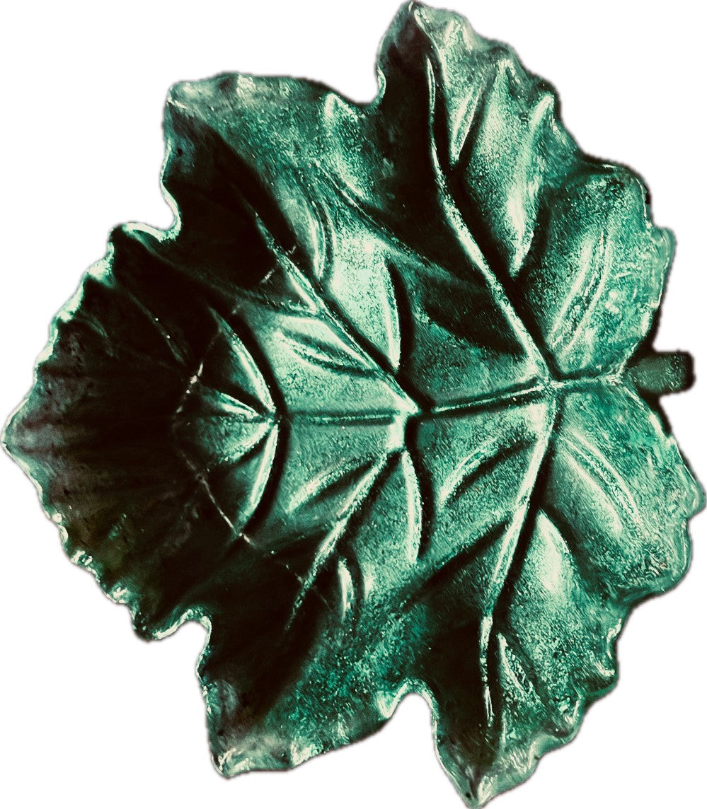 Resin Maple Leaf Tray, Green|3119