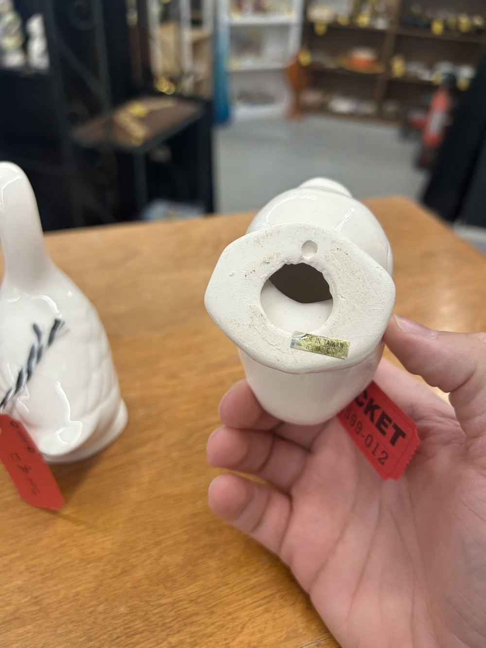 Ceramic Geese set of 2|3849