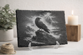 Raven Stormy Ocean Engraved Slate Art|3512